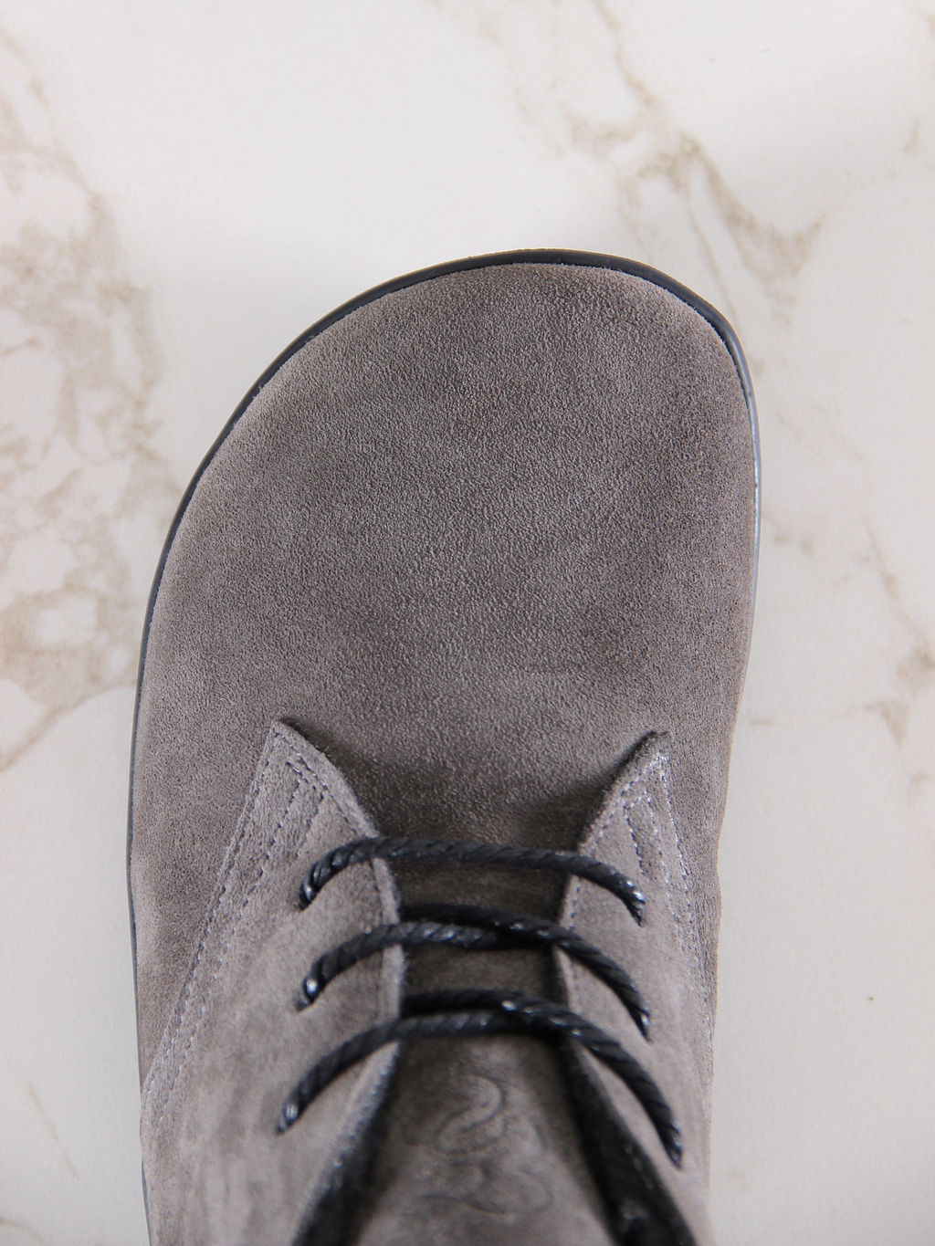 Босоногие ботинки 208.NATAbl.Серый замок замша/шерсть