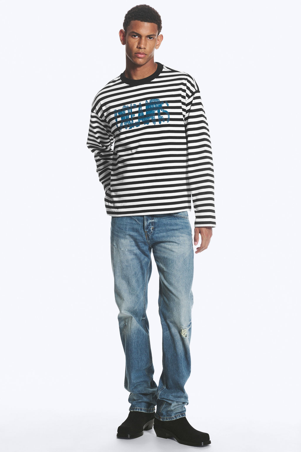 Camiseta boxy de manga larga y estampado gr?fico - H&m фото 5