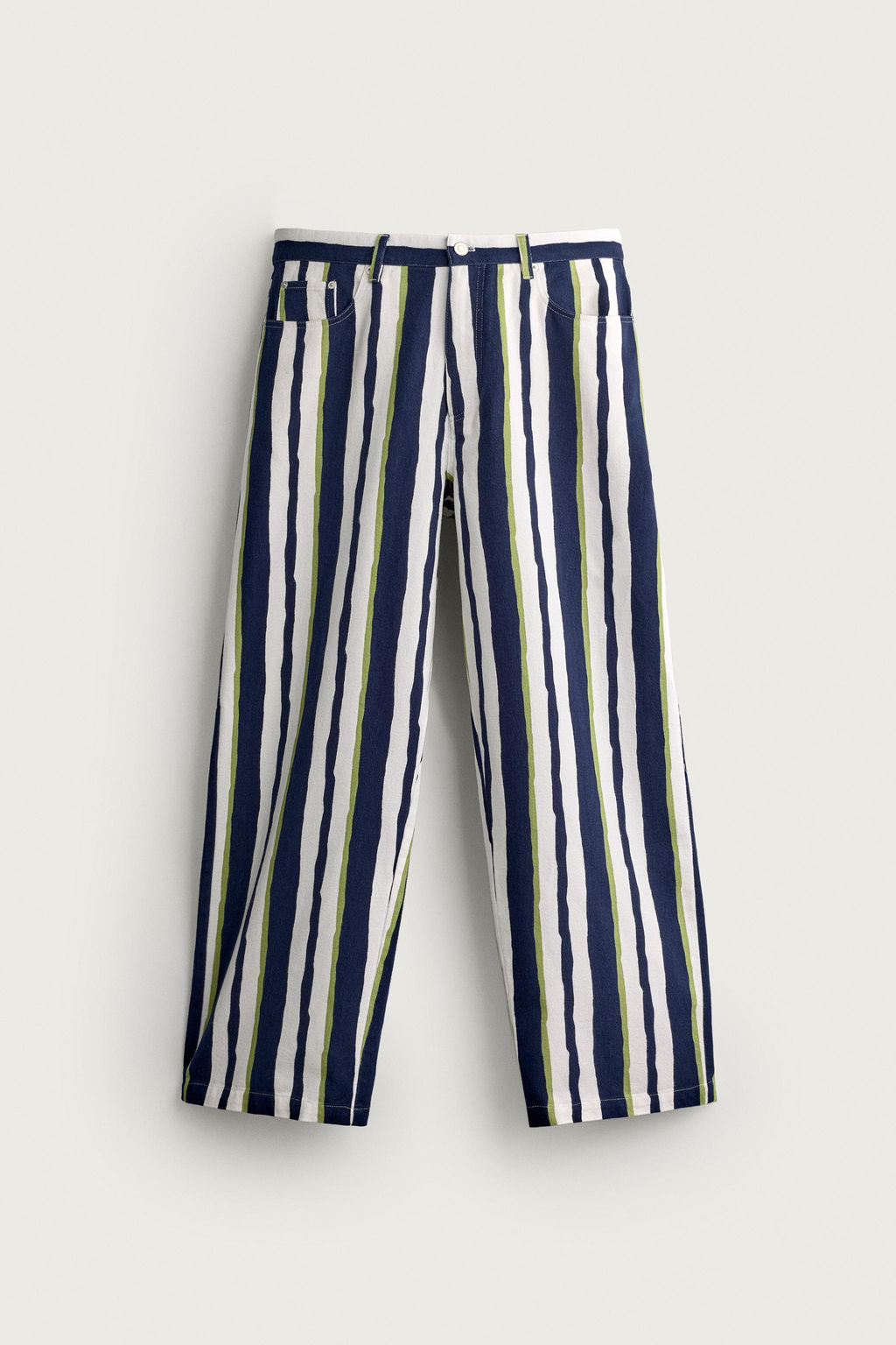 PANTAL?N STRAIGHT FIT RAYAS / Marino - Zara фото 7