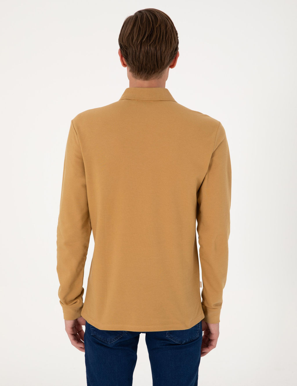 Camel Slim Fit K_vr_lmaz Polo Yaka Basic Pike Sweatshirt