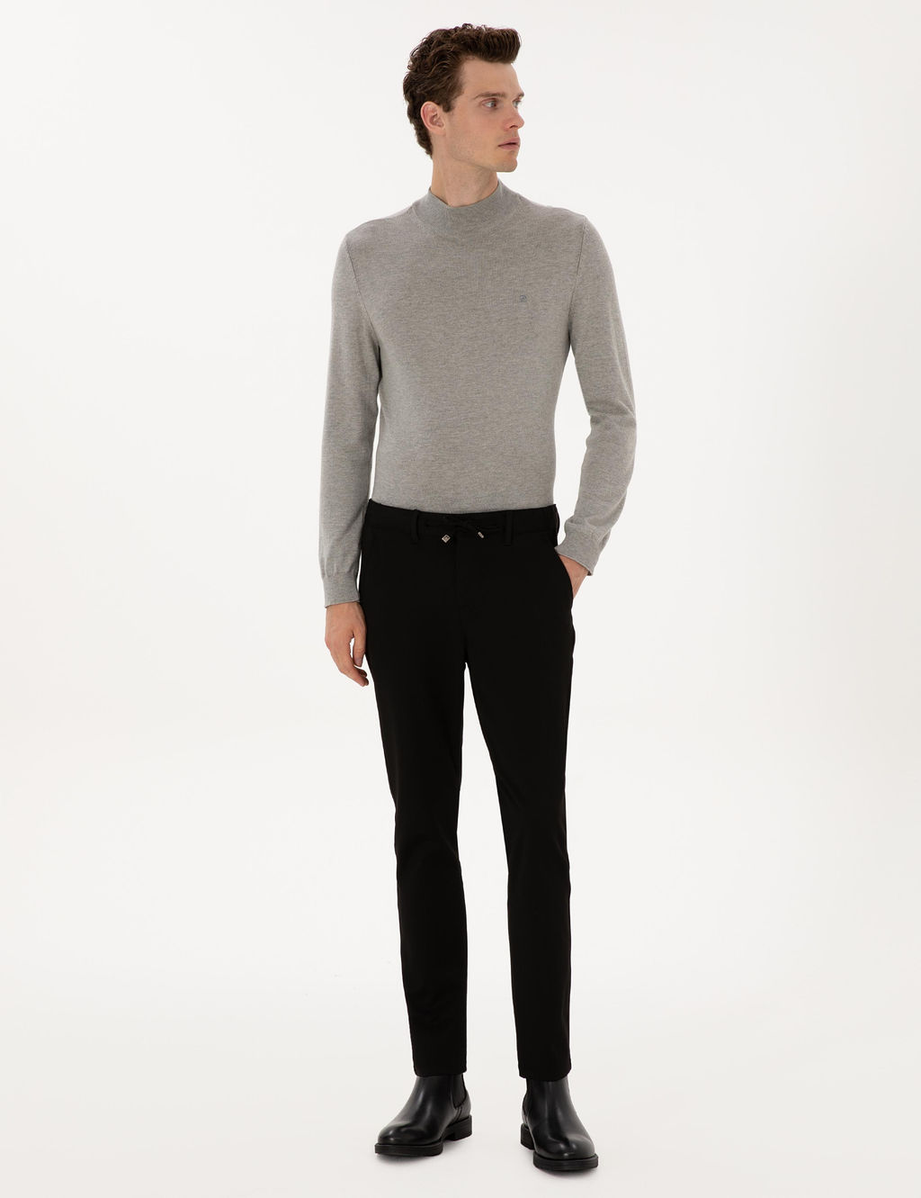 Siyah Slim Fit Kanvas Pantolon - Pierre cardin фото 3