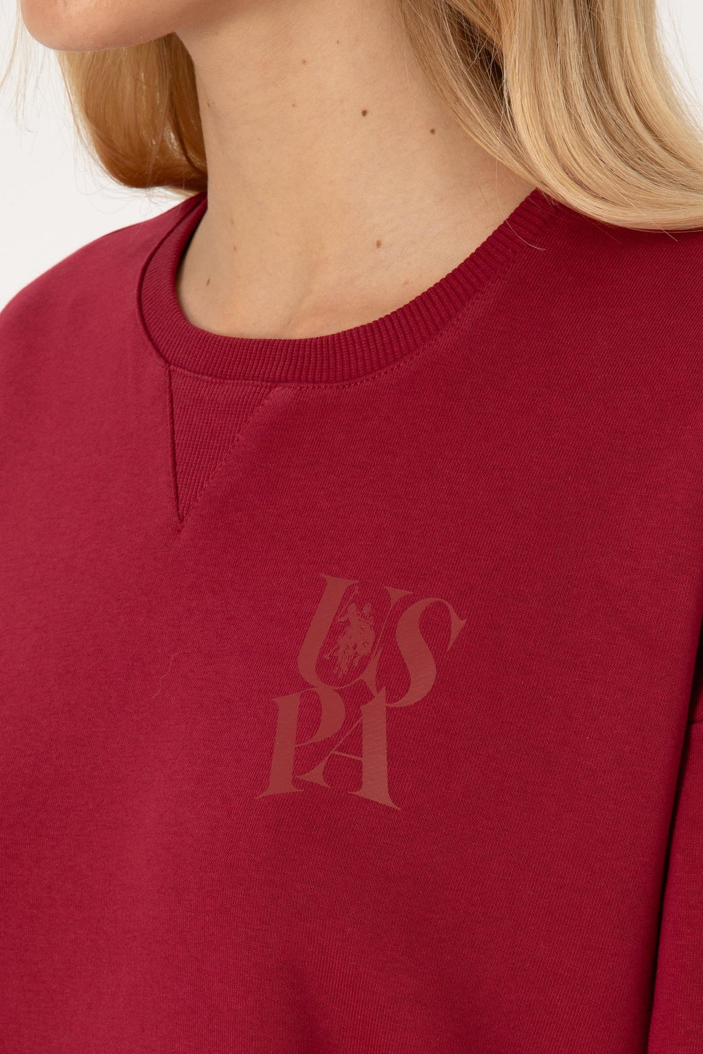 Kad_n Koyu Frambuaz Sweatshirt - U.s. polo assn фото 6