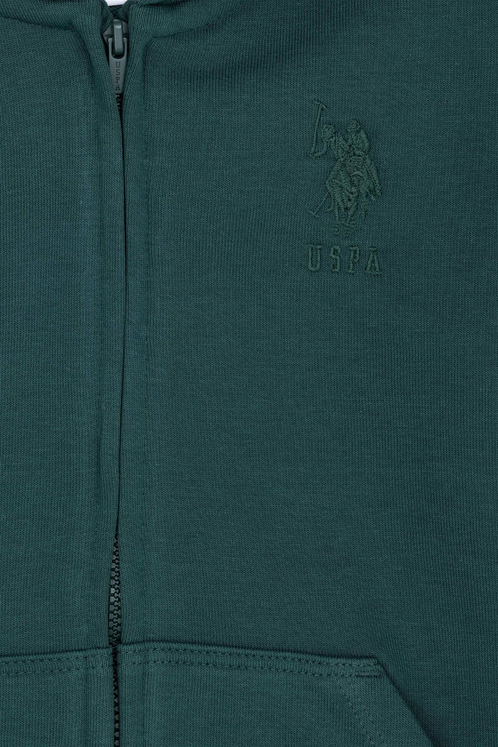 U. S. Polo Assn Детская темно-зеленая базовая толстовка с капюшоном - U.s. polo assn фото 4