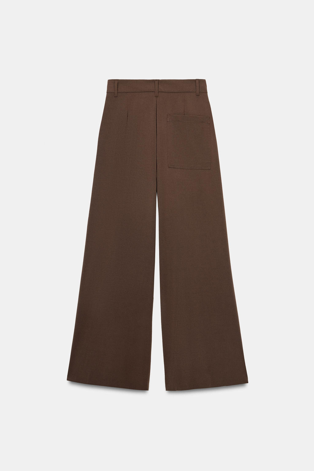 PANTAL?N ANCHO PINZAS / Marr?n vigor? - Zara фото 8