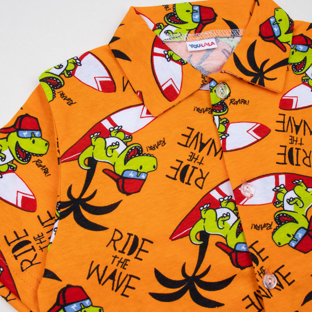 Рубашка на пуговицах кулирка 1928100108