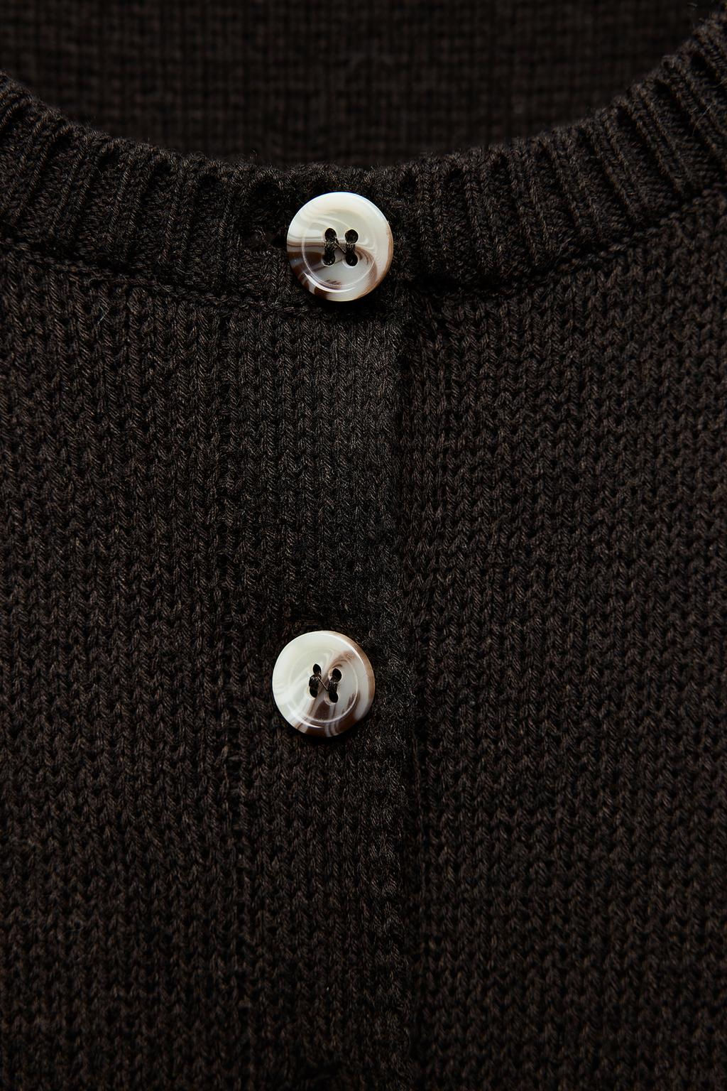 FITTED KNIT CARDIGAN - Zara фото 8