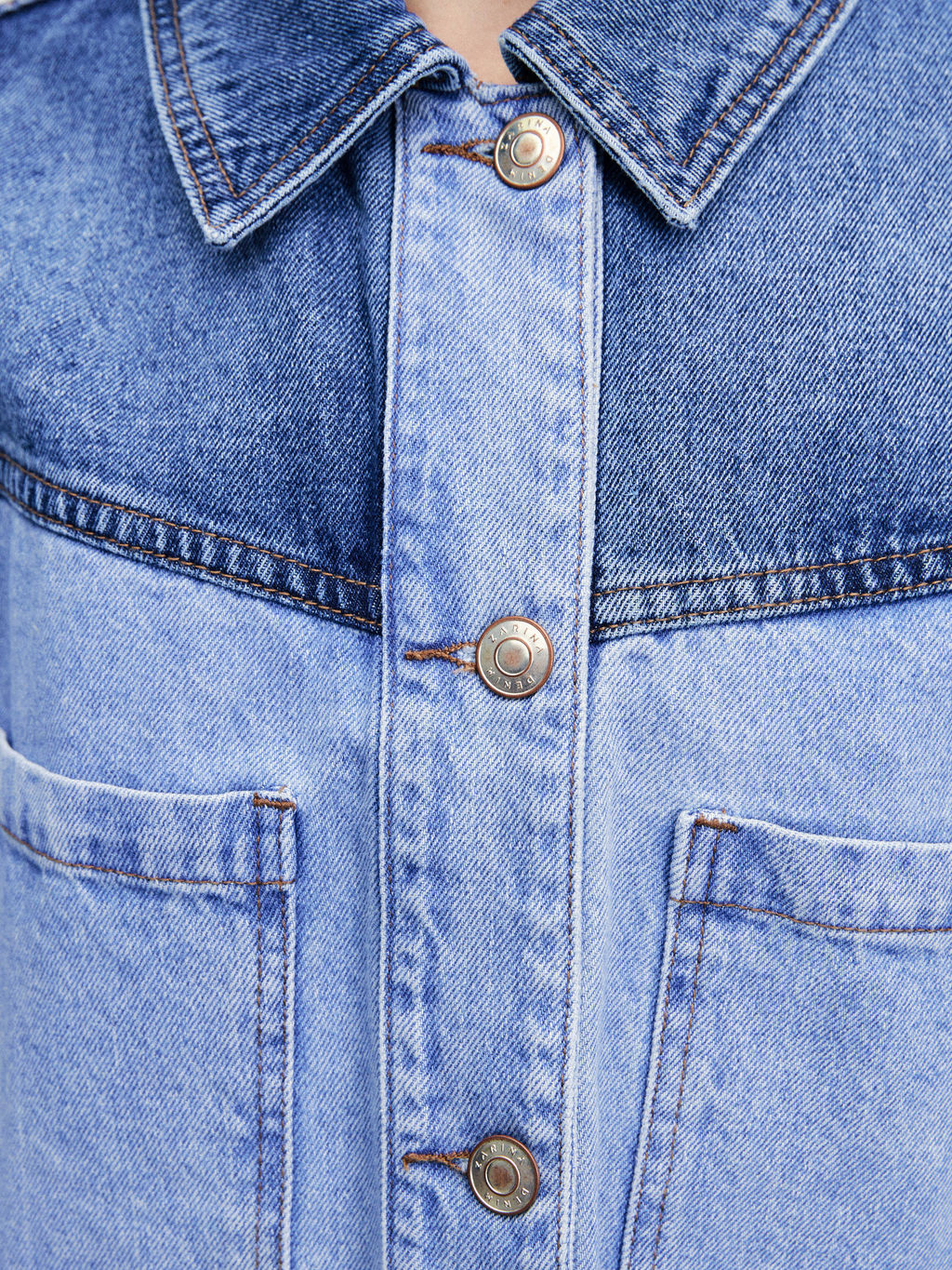 Джинсовая рубашка-пэчворк / Zarina  фото 7