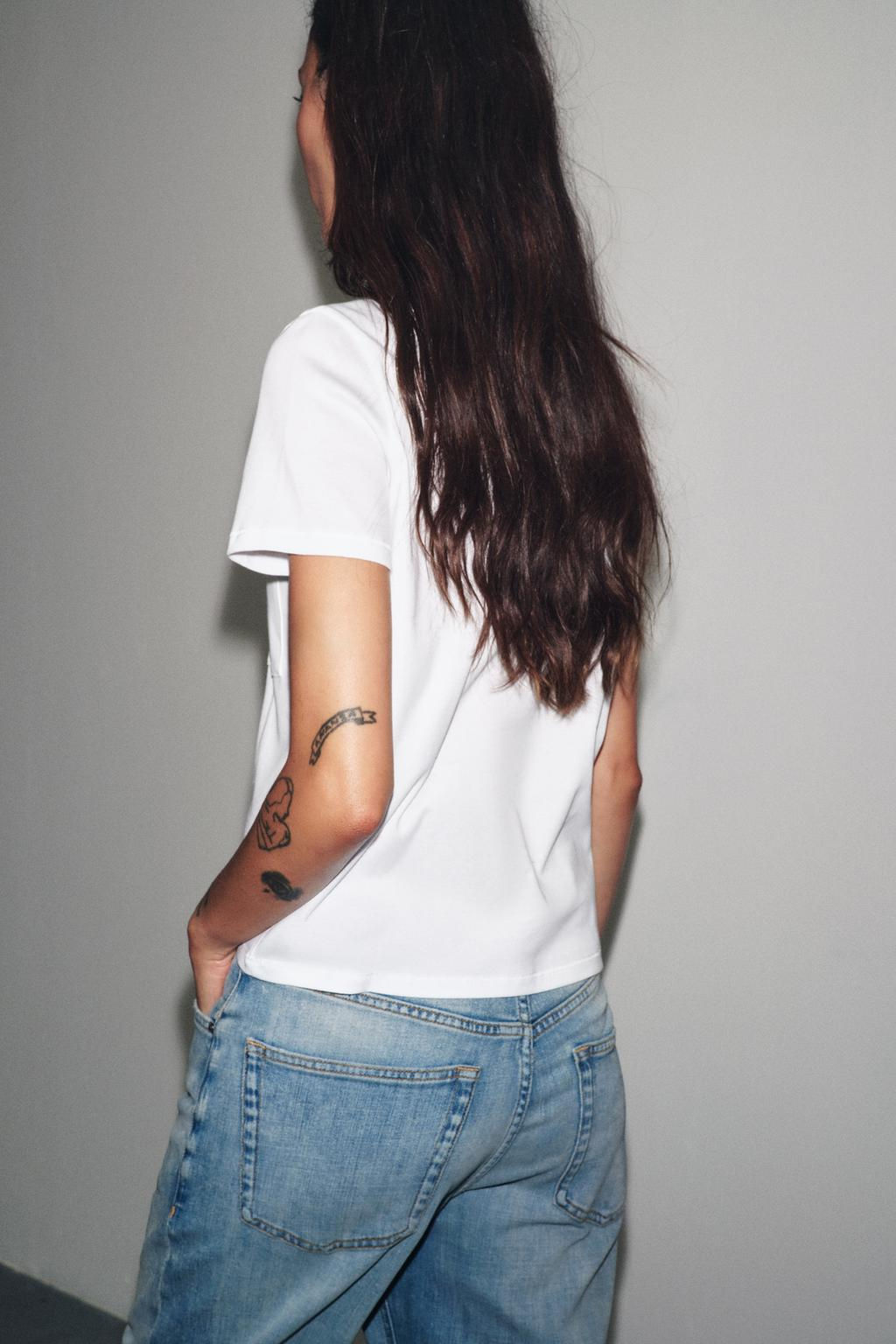 MERCERISED COTTON T-SHIRT - Zara фото 3