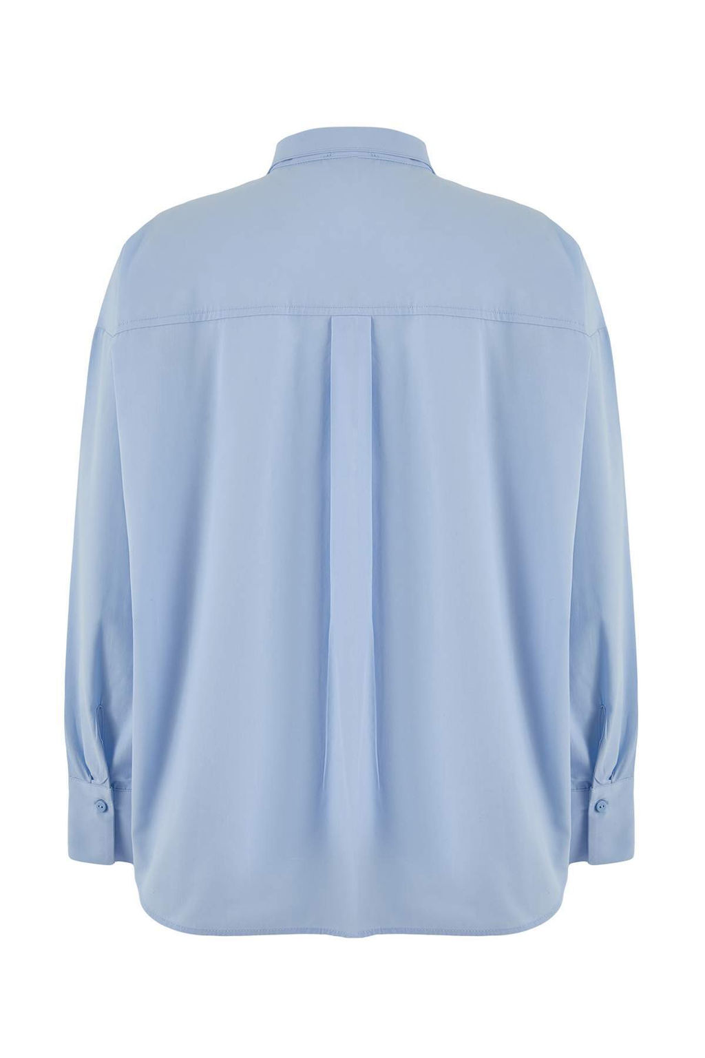 Trendyol Studio Beyaz Ayarlanabilir Oversize Asimetrik Pamuklu Poplin Gomlek TWOAW26GO00106 - Trendyolmilla фото 7