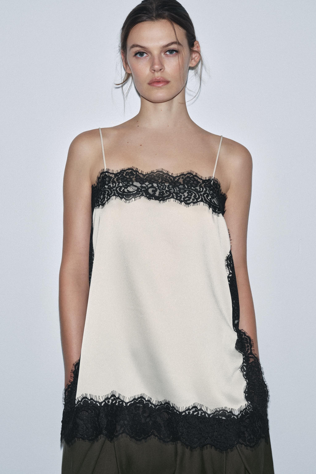 ZW COLLECTION SATIN LACE TOP - Zara фото 2