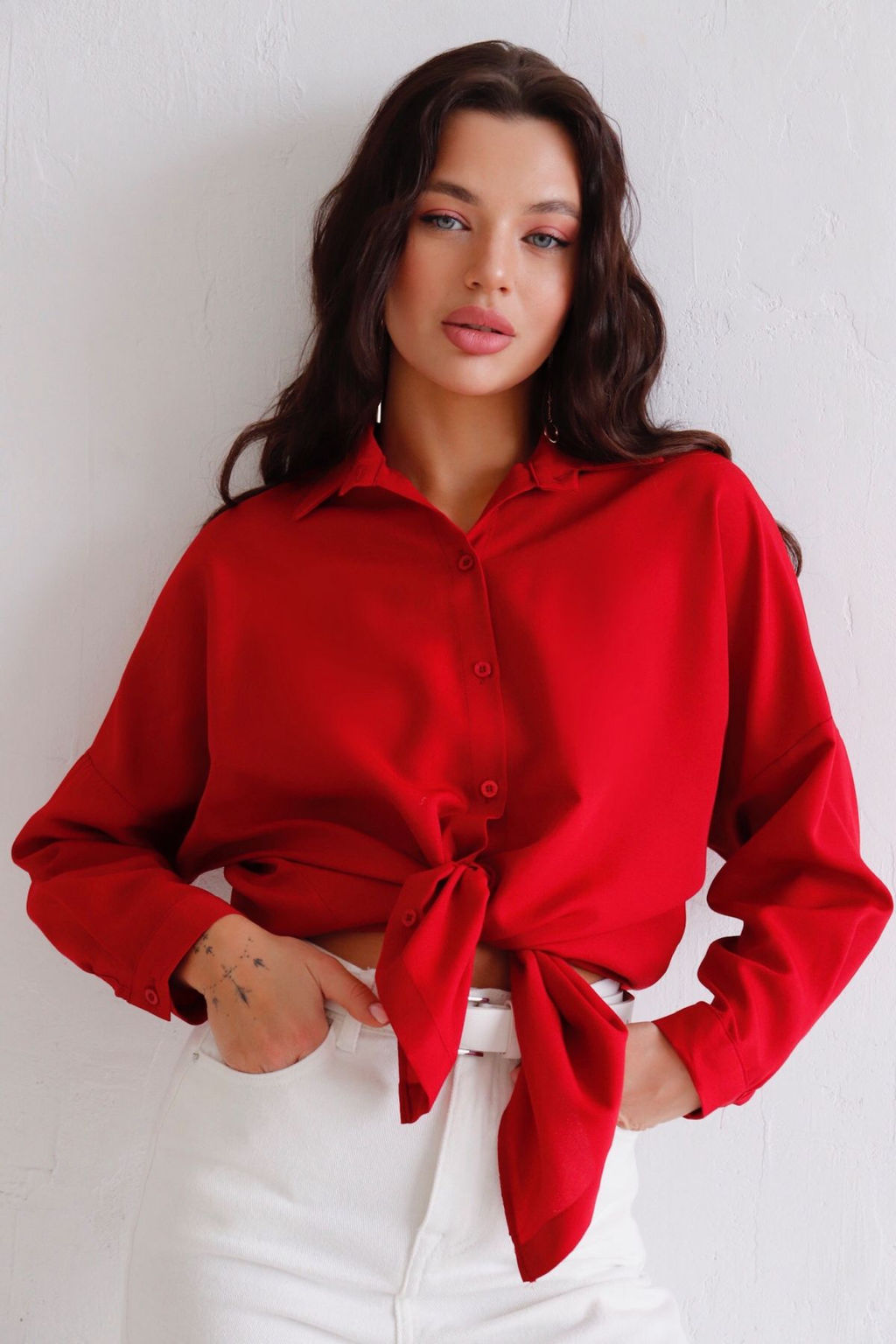 Рубашка удлинённая свободного силуэта - Martichelli фото 36