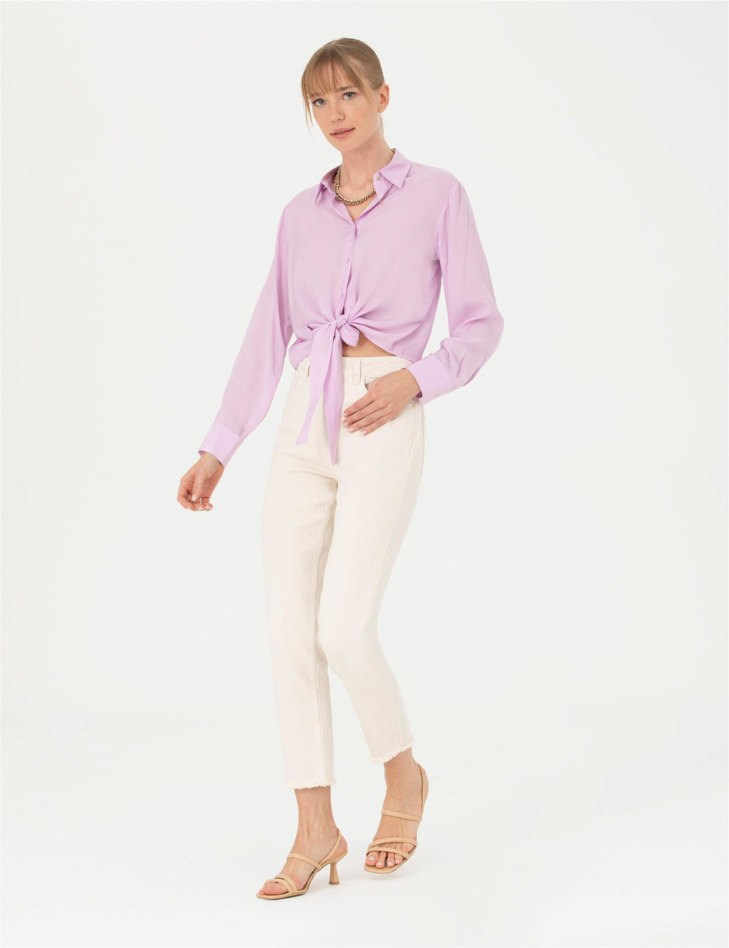 Lila Regular Fit Uzun Kollu G_mlek - Pierre cardin фото 4