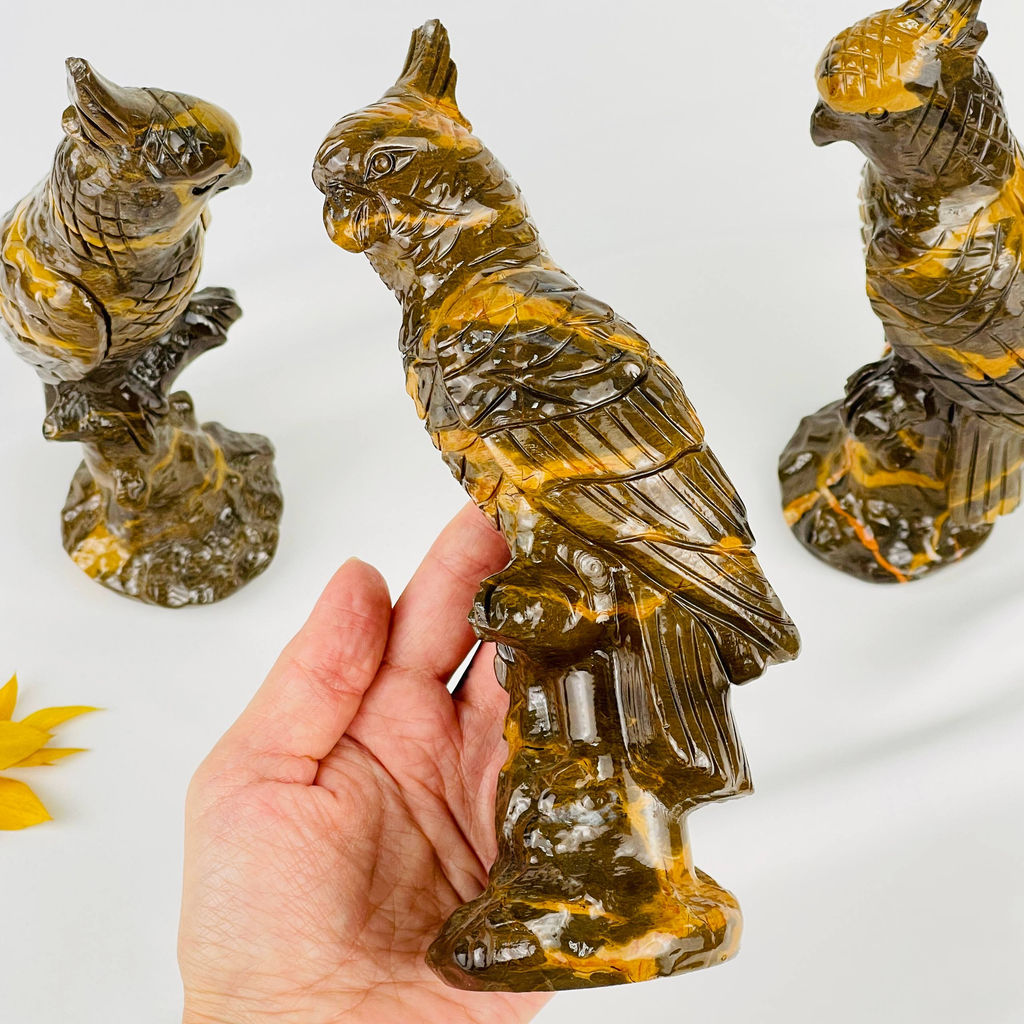 Статуэтка Попугай из Яшмы - Радуга самоцветов фото 3