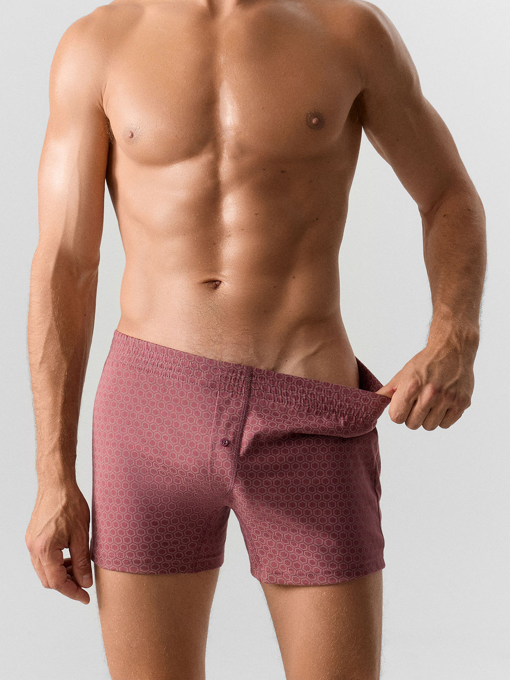 Цена за 2 штуки! Трусы мужские бордовые с принтом - Mark formelle фото 3