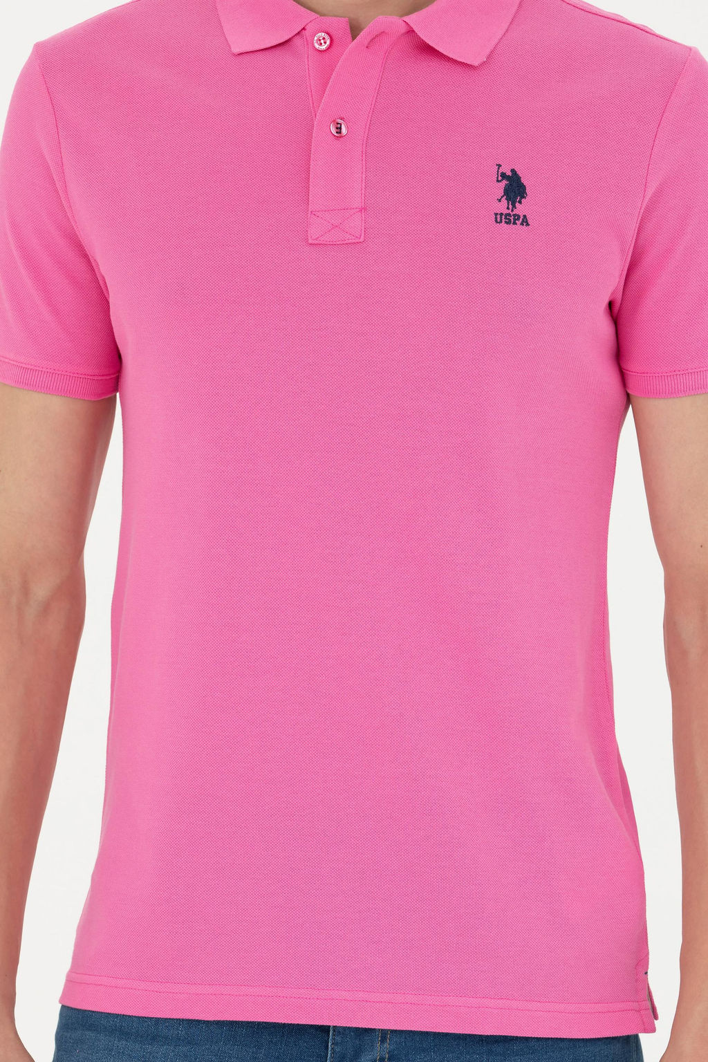 Мужская розовая базовая футболка - U.s. polo assn фото 13