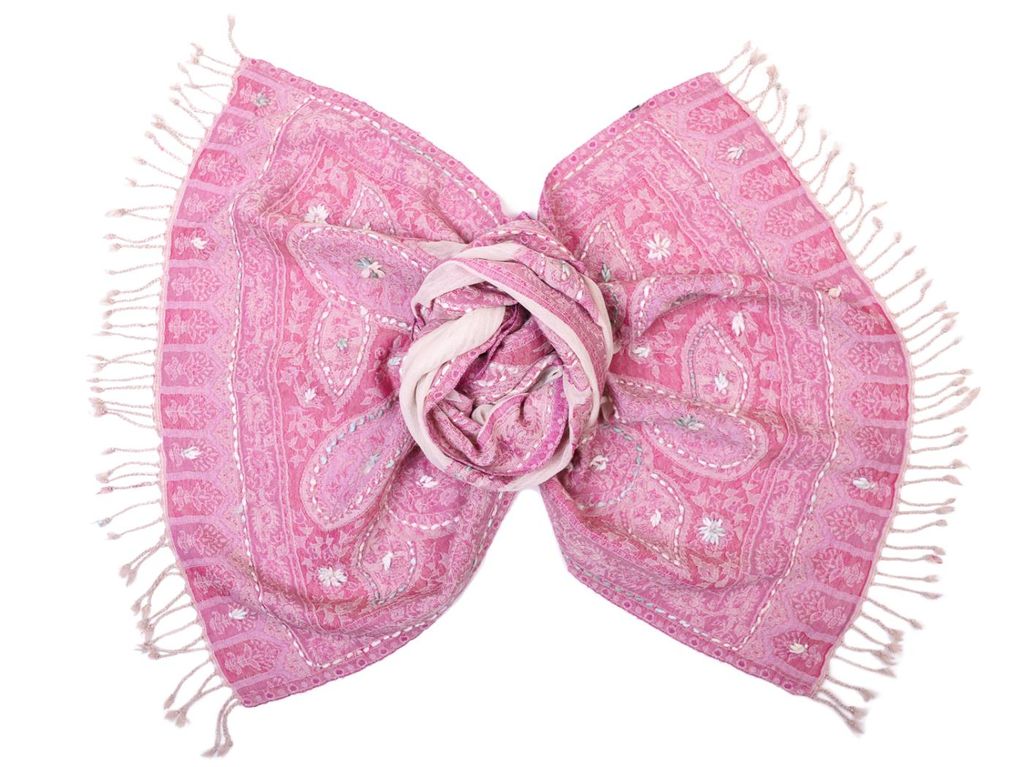 Палантин с вышивкой (шерсть 100%) № Тк903/146