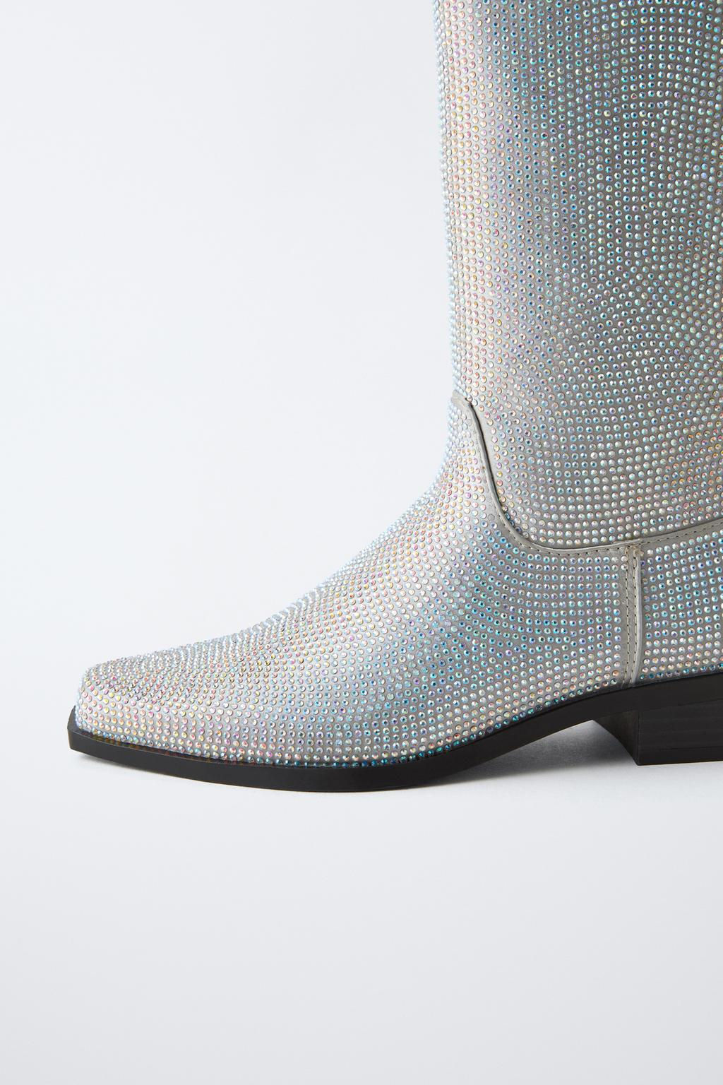 GLITTER COWBOY BOOTS - Zara фото 7
