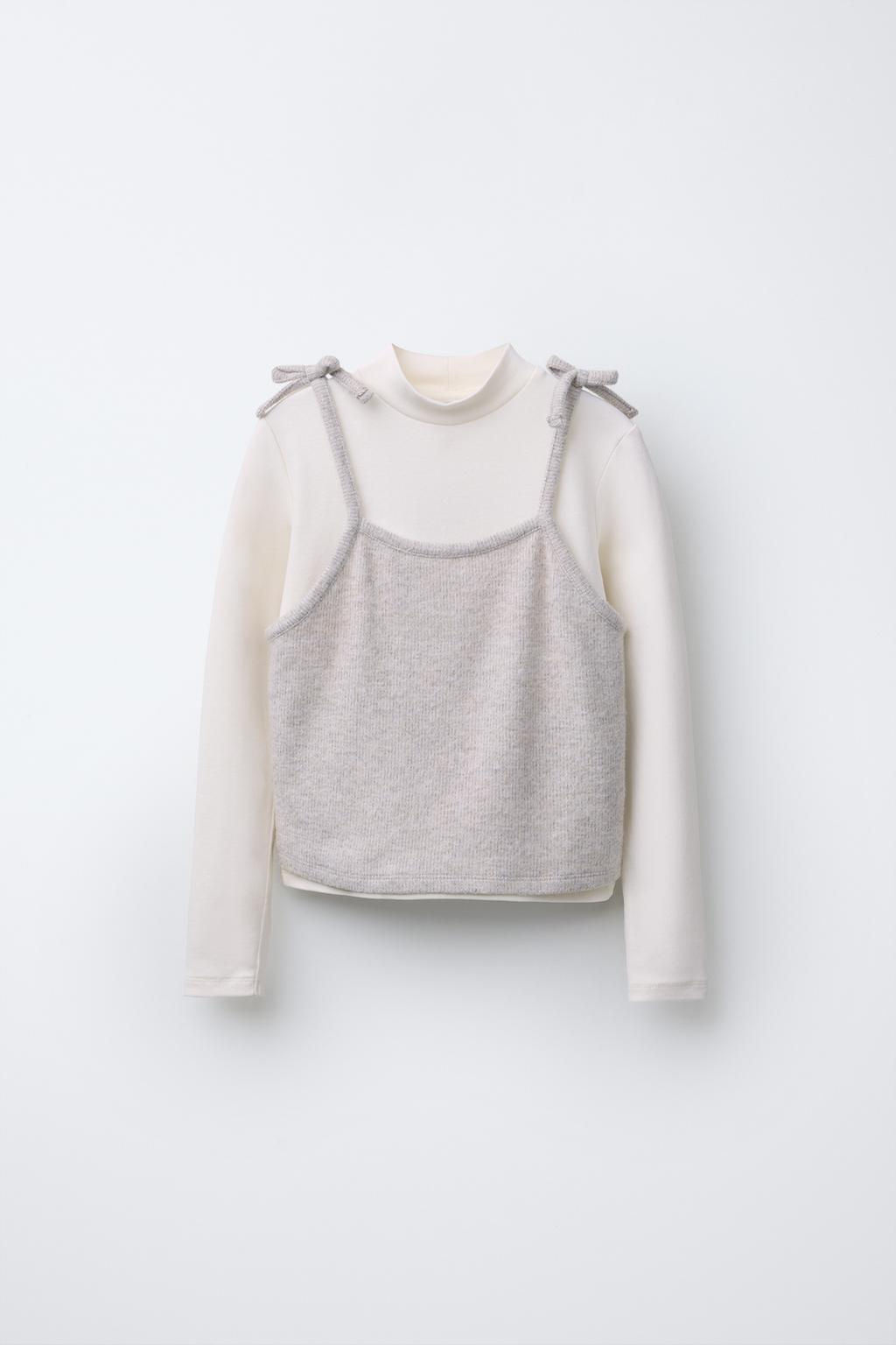T-SHIRT WITH KNITTED VEST