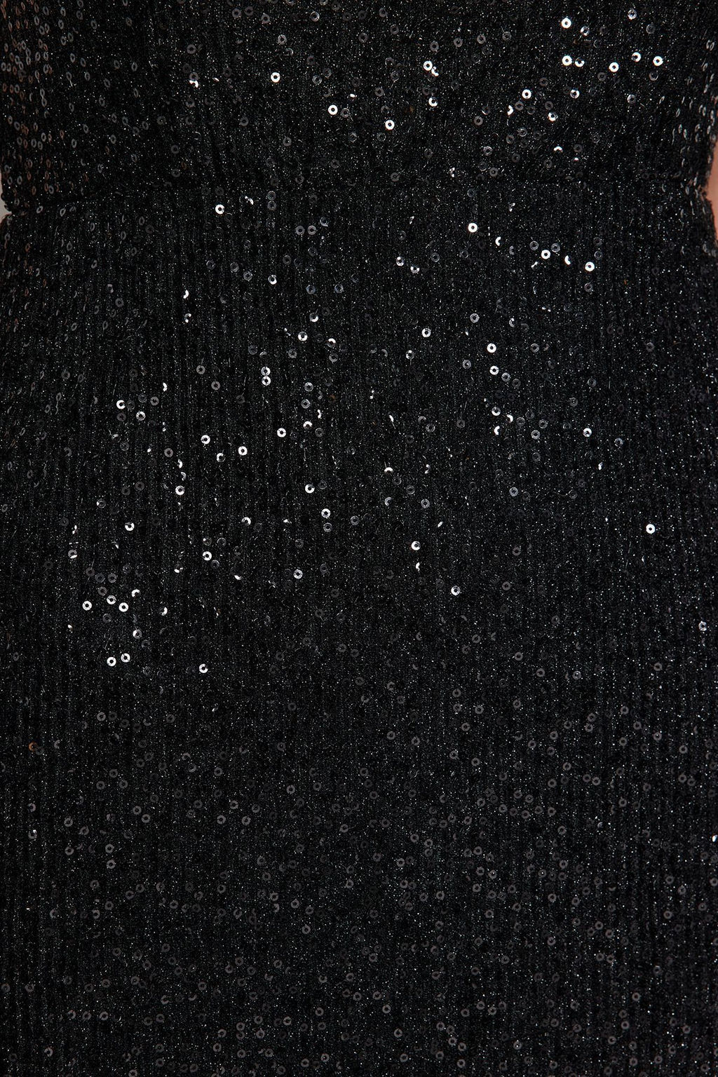 TRENDYOLMILLA Siyah Vucuda Oturan Astarl? Par?lt?l? Pullu Orme Payet S?k Abiye Elbise TPRAW24EL00233 фото 5