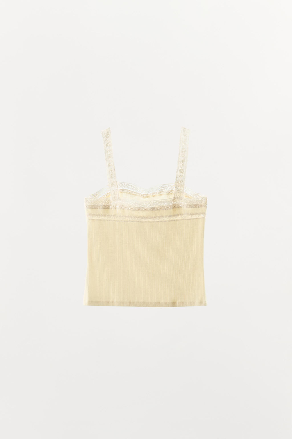TOP POINTELLE ENCAJE / Crudo - Zara фото 6