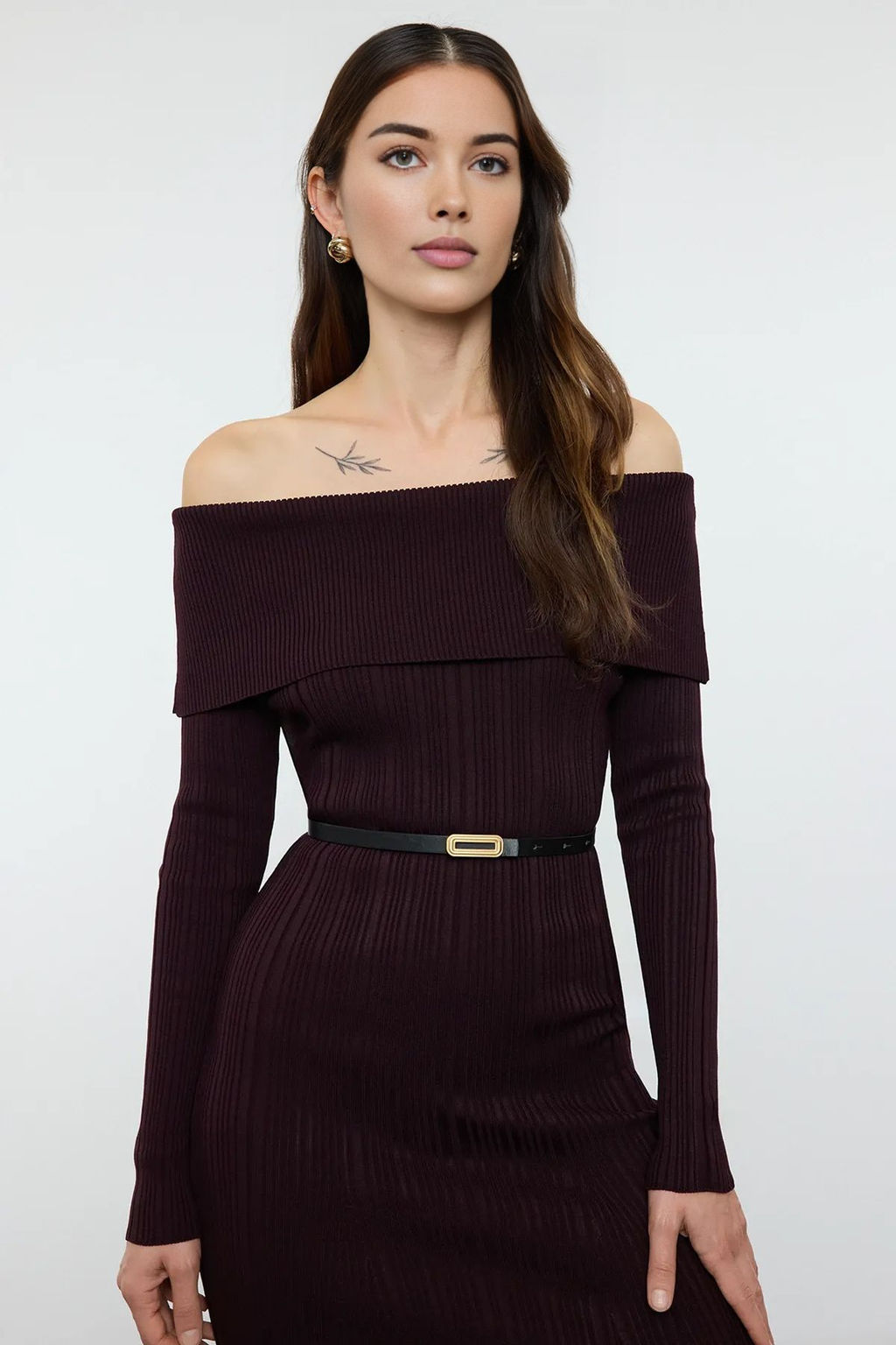 Siyah-Bordo Tokal? 2li Paket Deri Gorunumlu TWOAW25KE00009