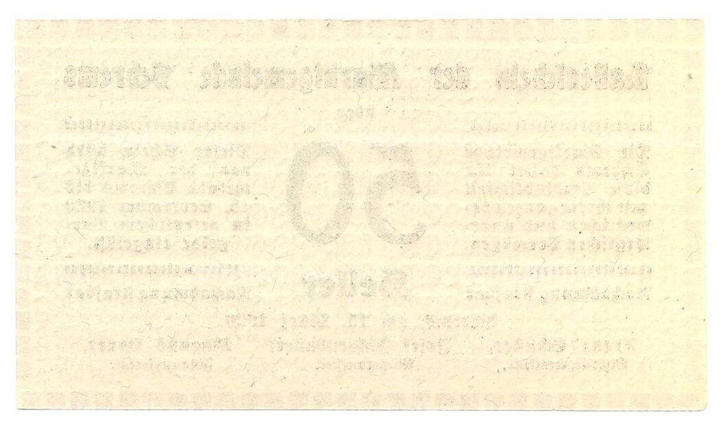 Банкнота 50 геллеров 1920 года Австрия  Нотгельд