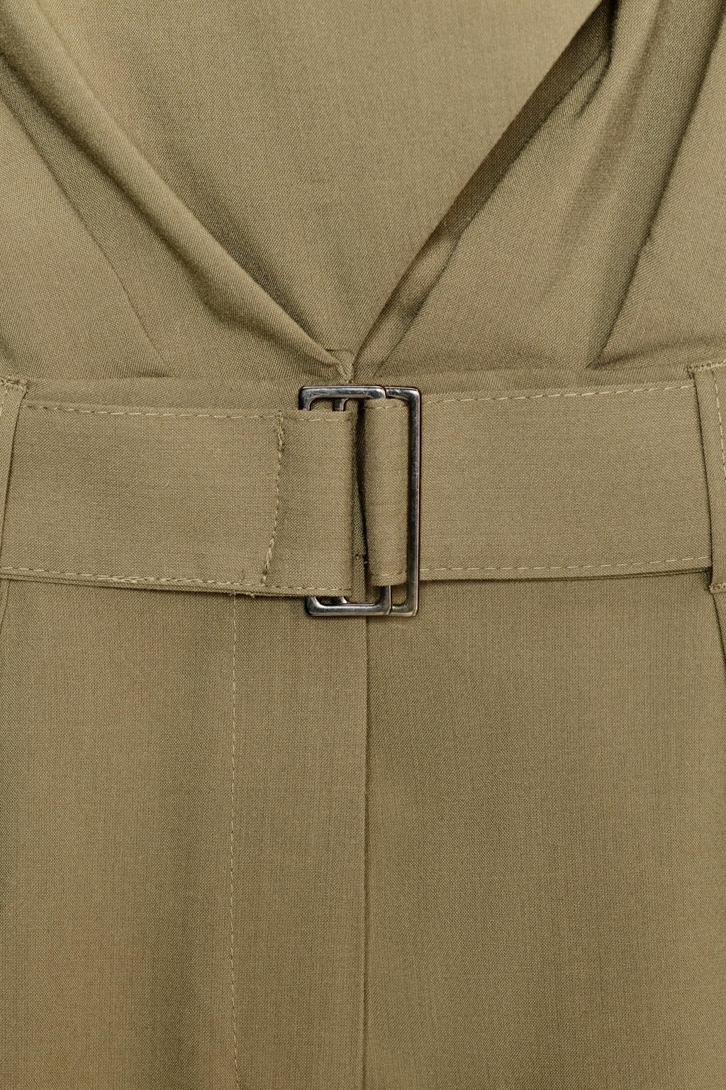SHOULDER PAD PLAYSUIT WITH BELT