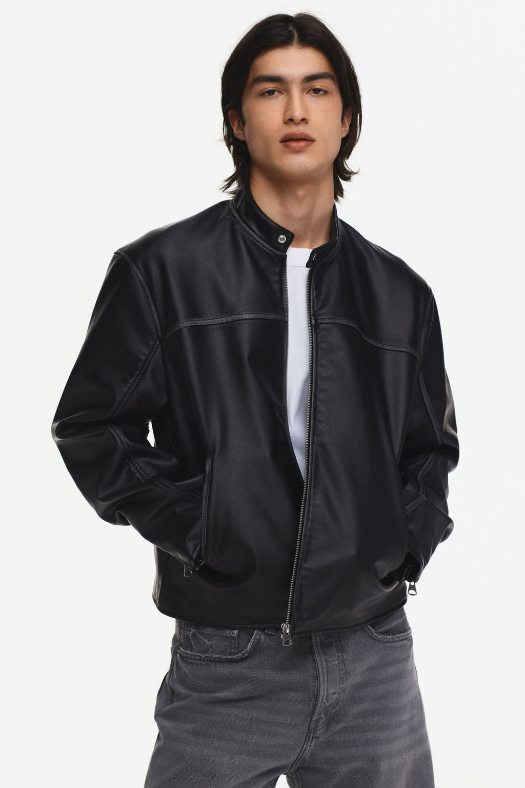 Chaqueta racing en tejido revestido - H&m фото 6