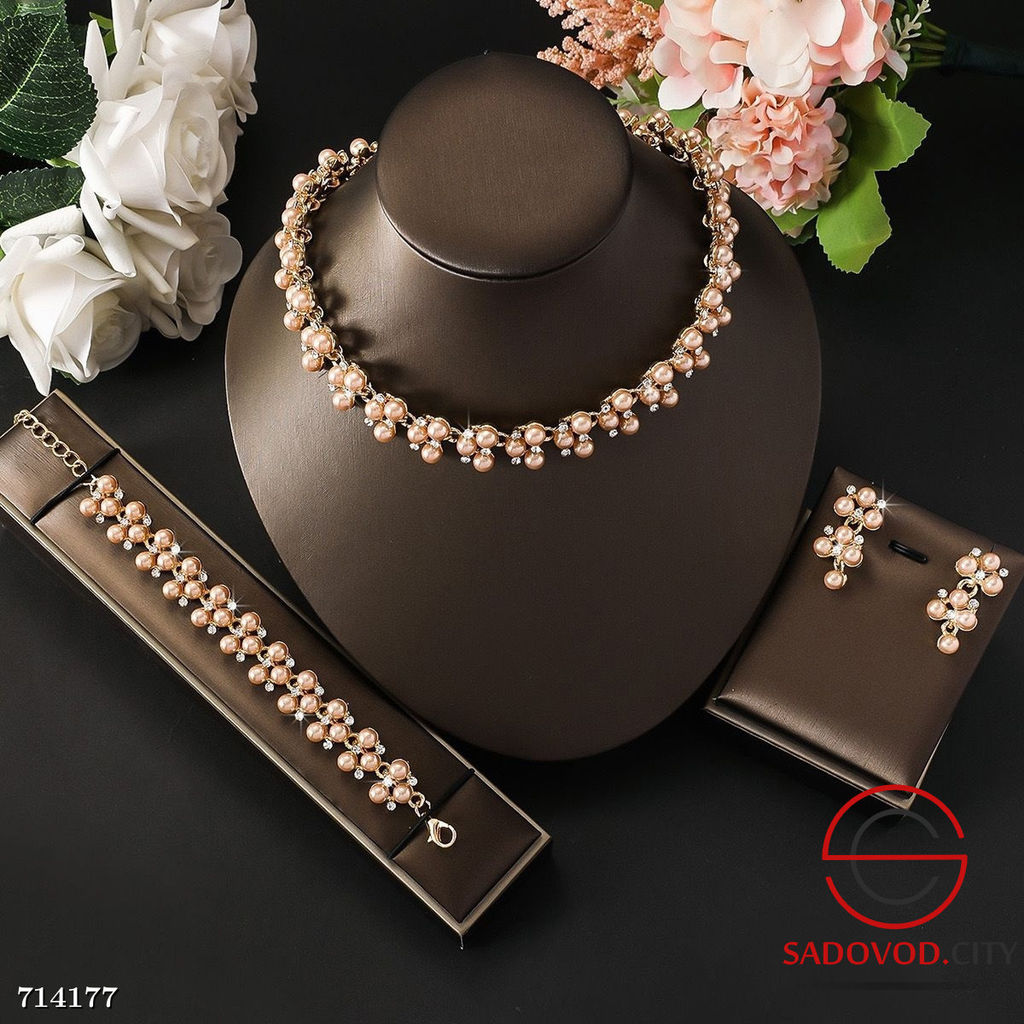 Комплект из колье, серьги и браслет с жемчугом - Bruno фото 4