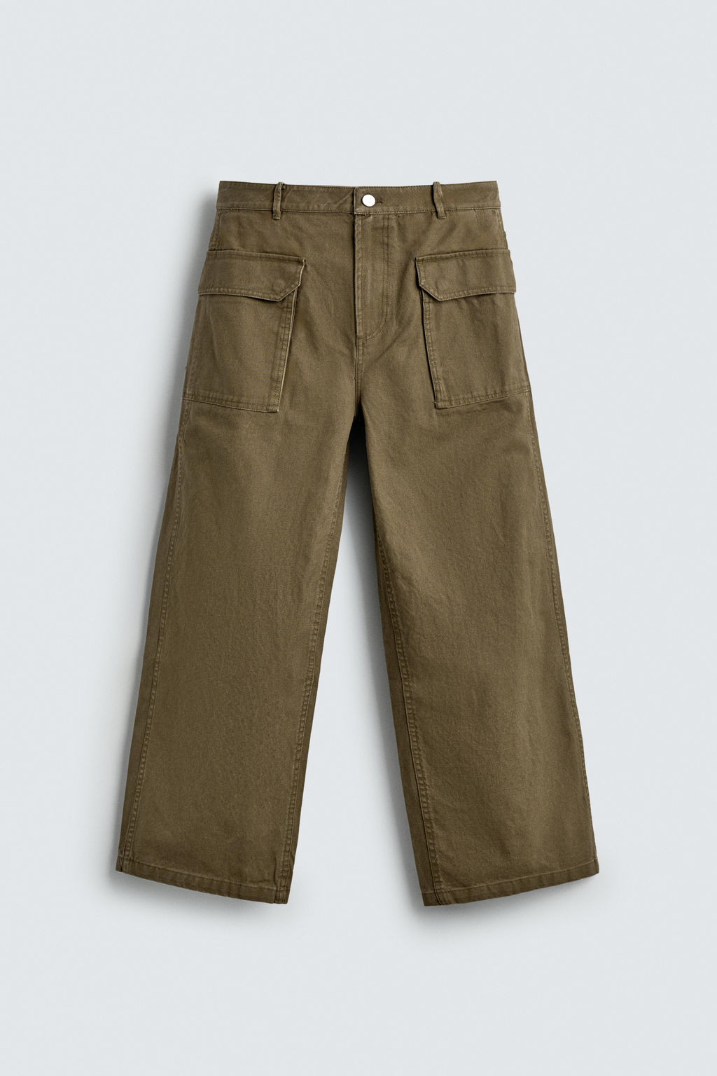 PANTAL?N WIDE FIT TRABILLA / Khaki - Zara фото 8