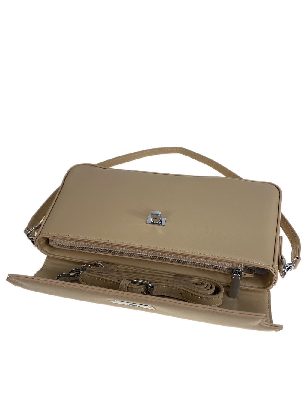 Женская сумка из искусственной кожи, цвет светло коричневый - Greta фото 2