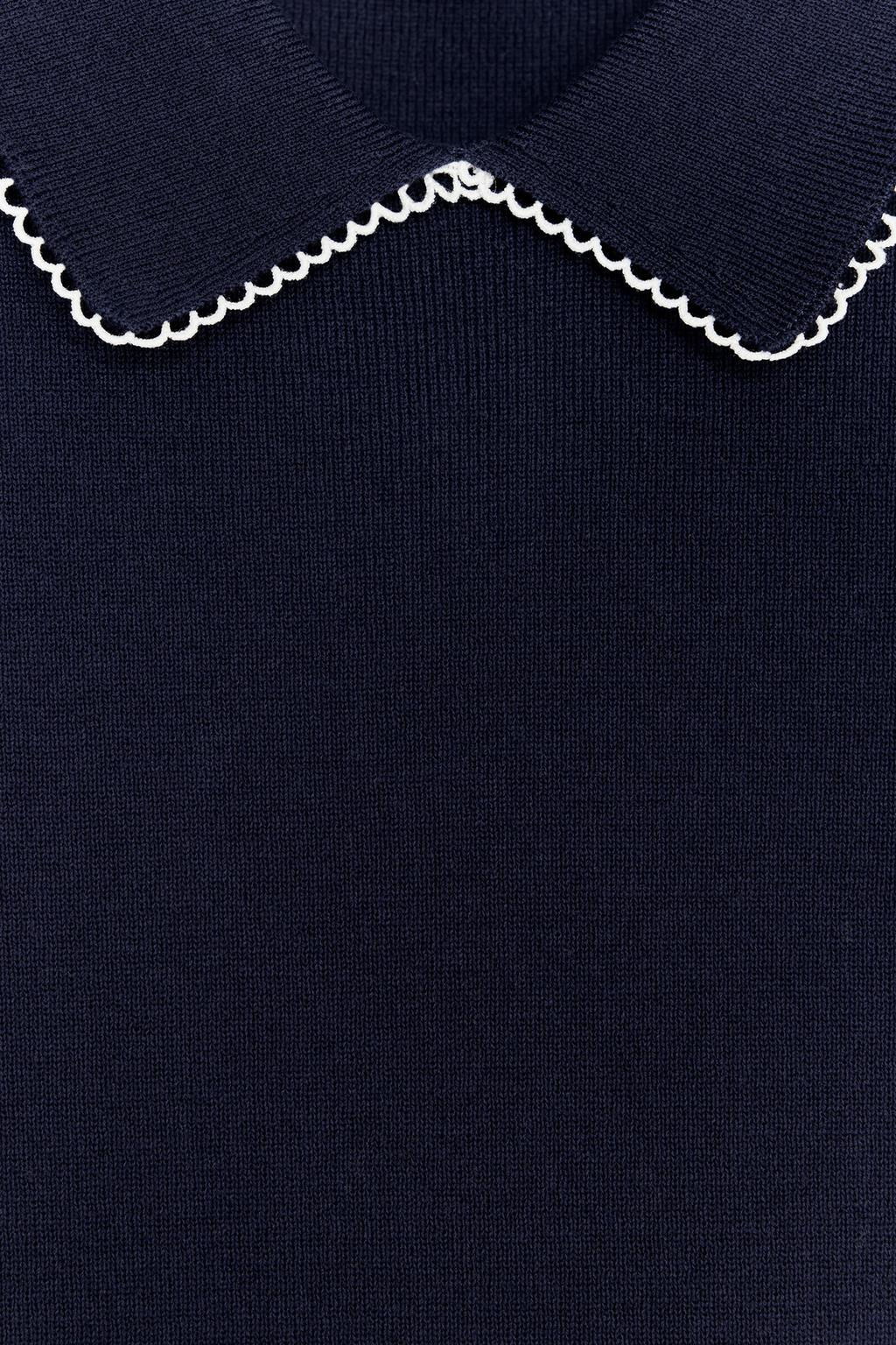 KNIT TOP WITH PIPING - Zara фото 14