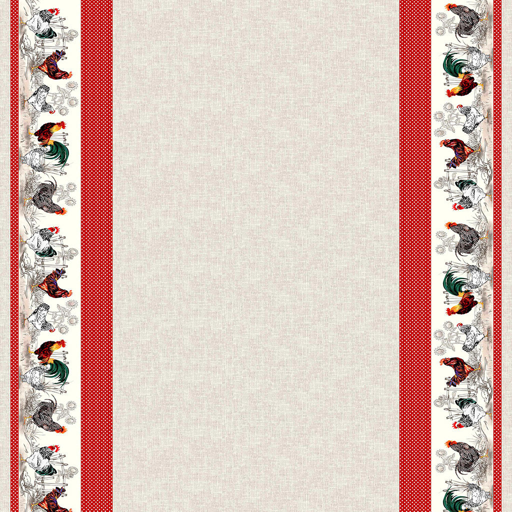 Скатерть 200х145см Птичий двор, длина стола до 160см, на 6-8 персон, хлопок Комфорт 171г/м2, упаковка классическая, пакет ПВХ 28х41см, Домашняя мода (Россия)  фото 2