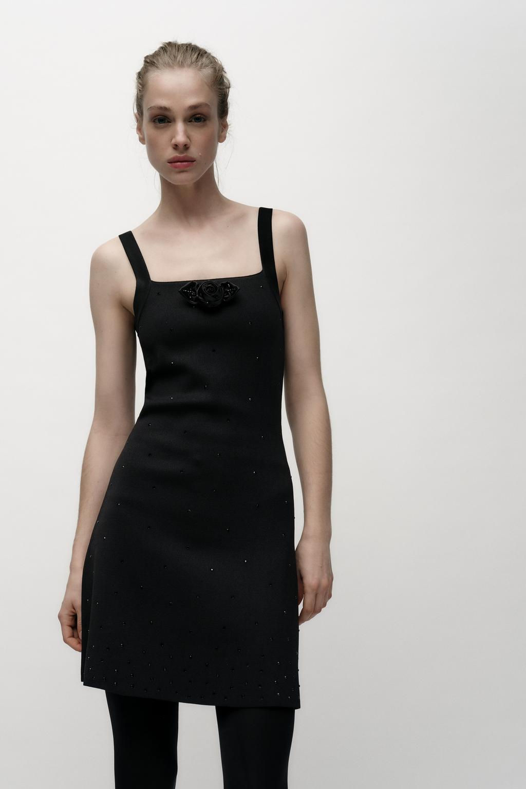 KNIT MINI DRESS WITH BEADING - Zara фото 2