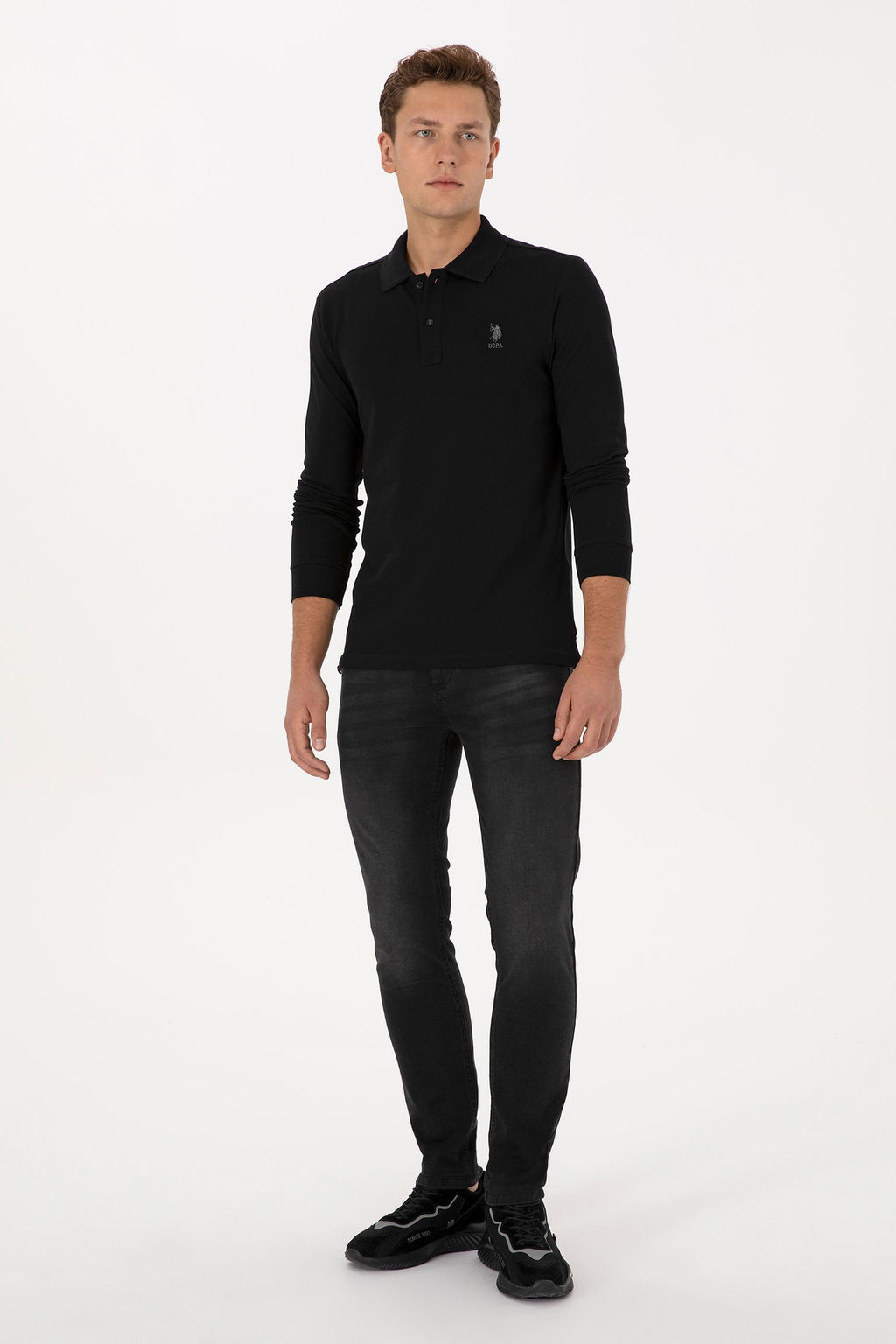 Erkek Siyah Basic Sweatshirt - U.s. polo assn фото 4