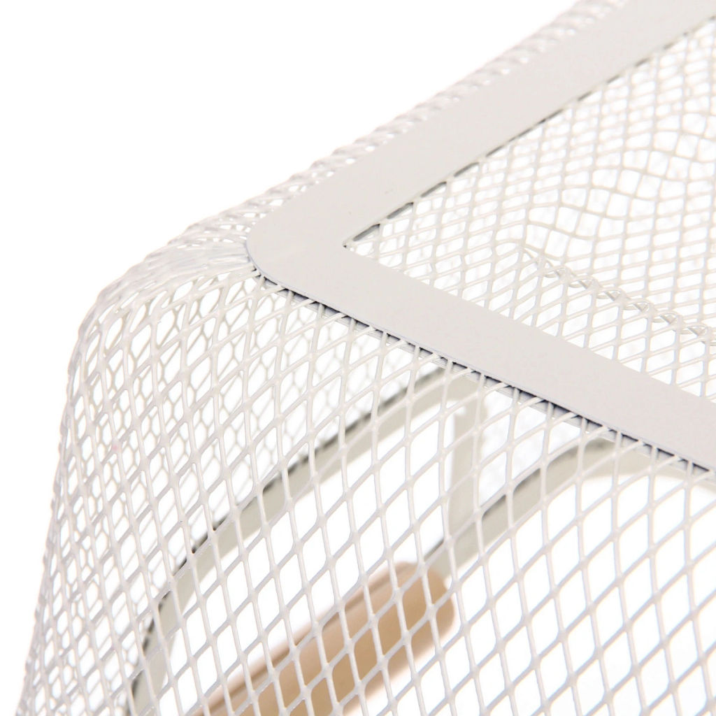 Корзина для хранения металлическая с деревянными ручками "ФАРГО", цвет белый, 20*13*31,5см (лейбл Селфи)