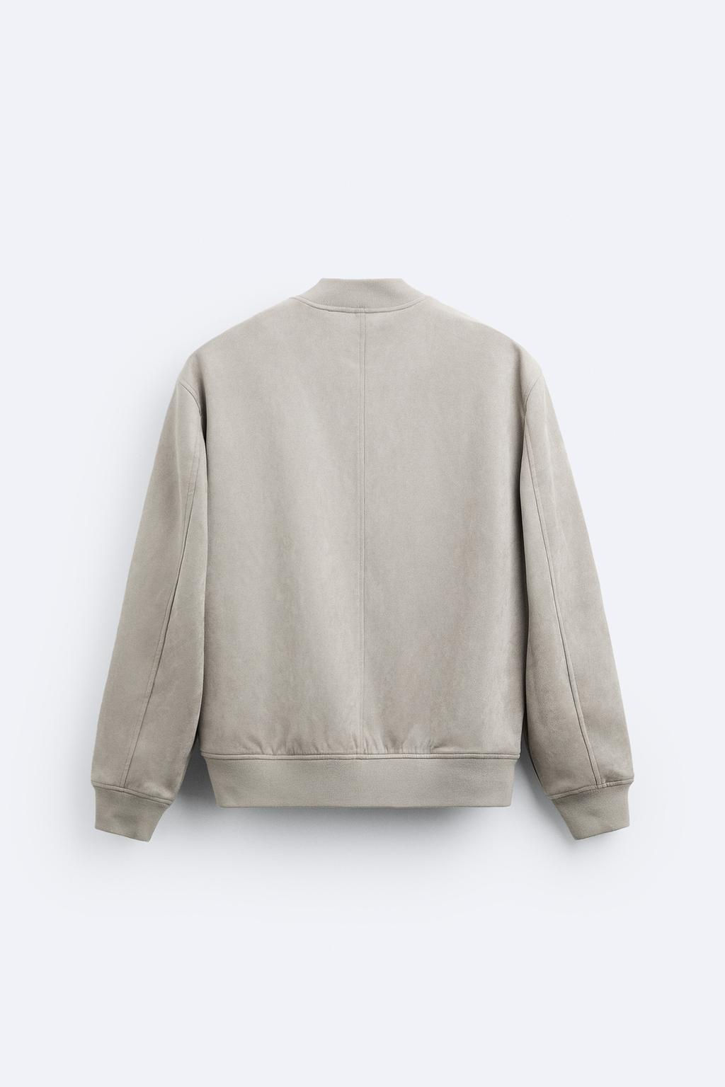 FAUX SUEDE BOMBER JACKET - Zara фото 8