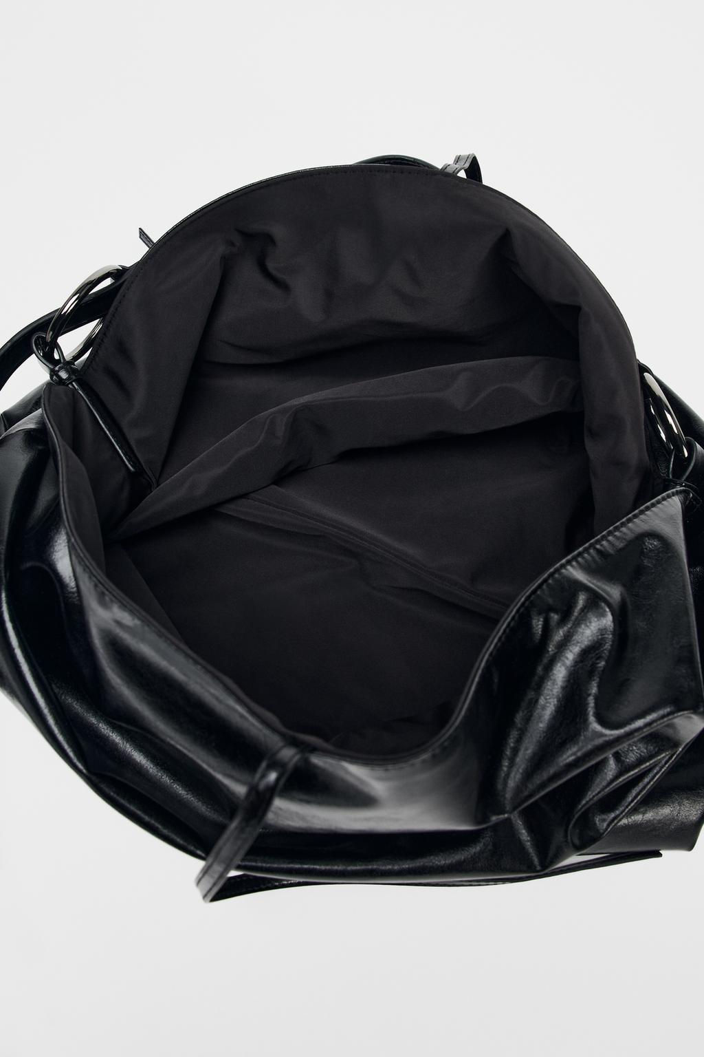 REVERSIBLE SOFT BUCKET BAG - Zara фото 7