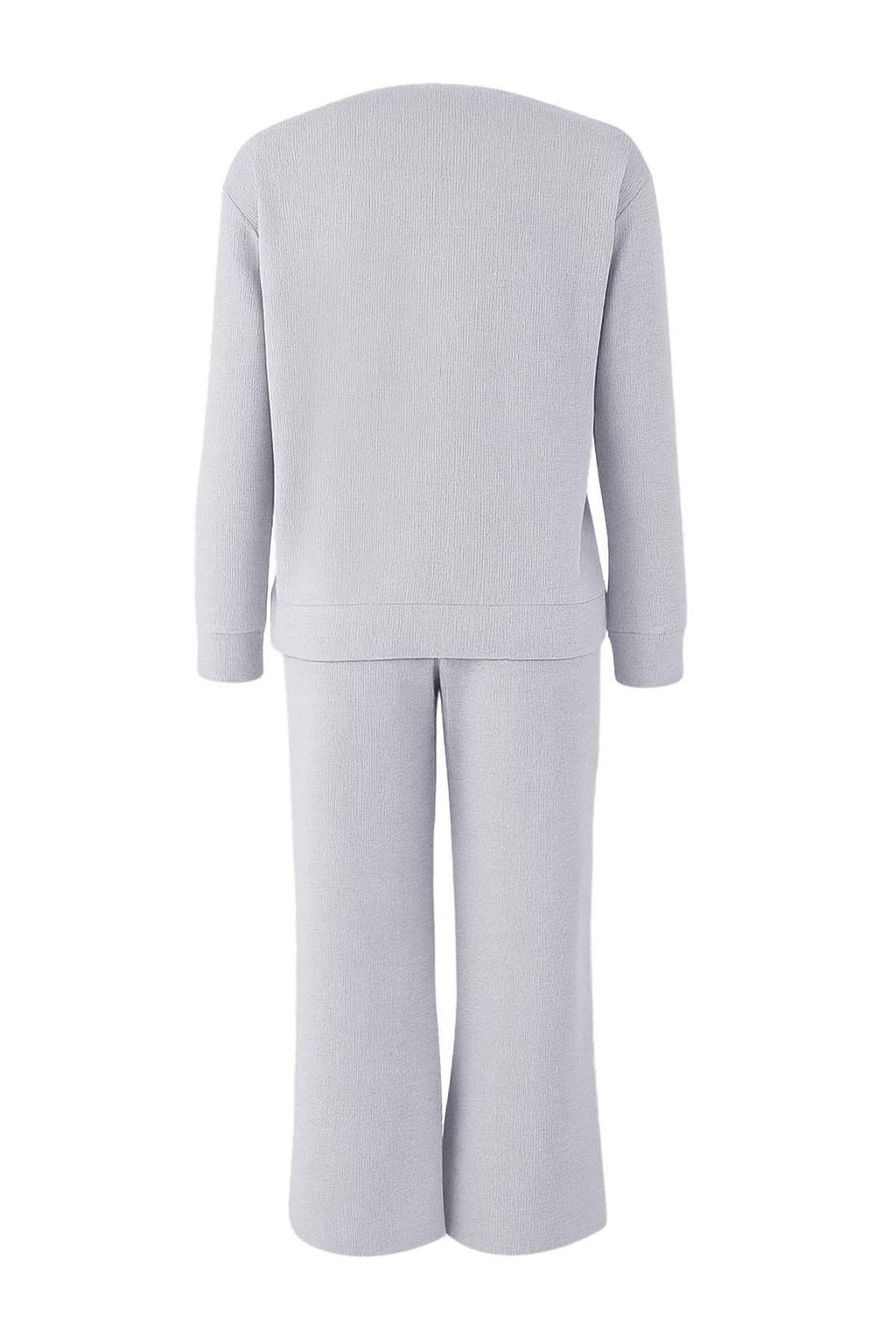 Gri Melanj Dugmeli Waffle Kumas Orme Pijama Tak?m? THMAW26PT00000 - Trendyolmilla фото 6