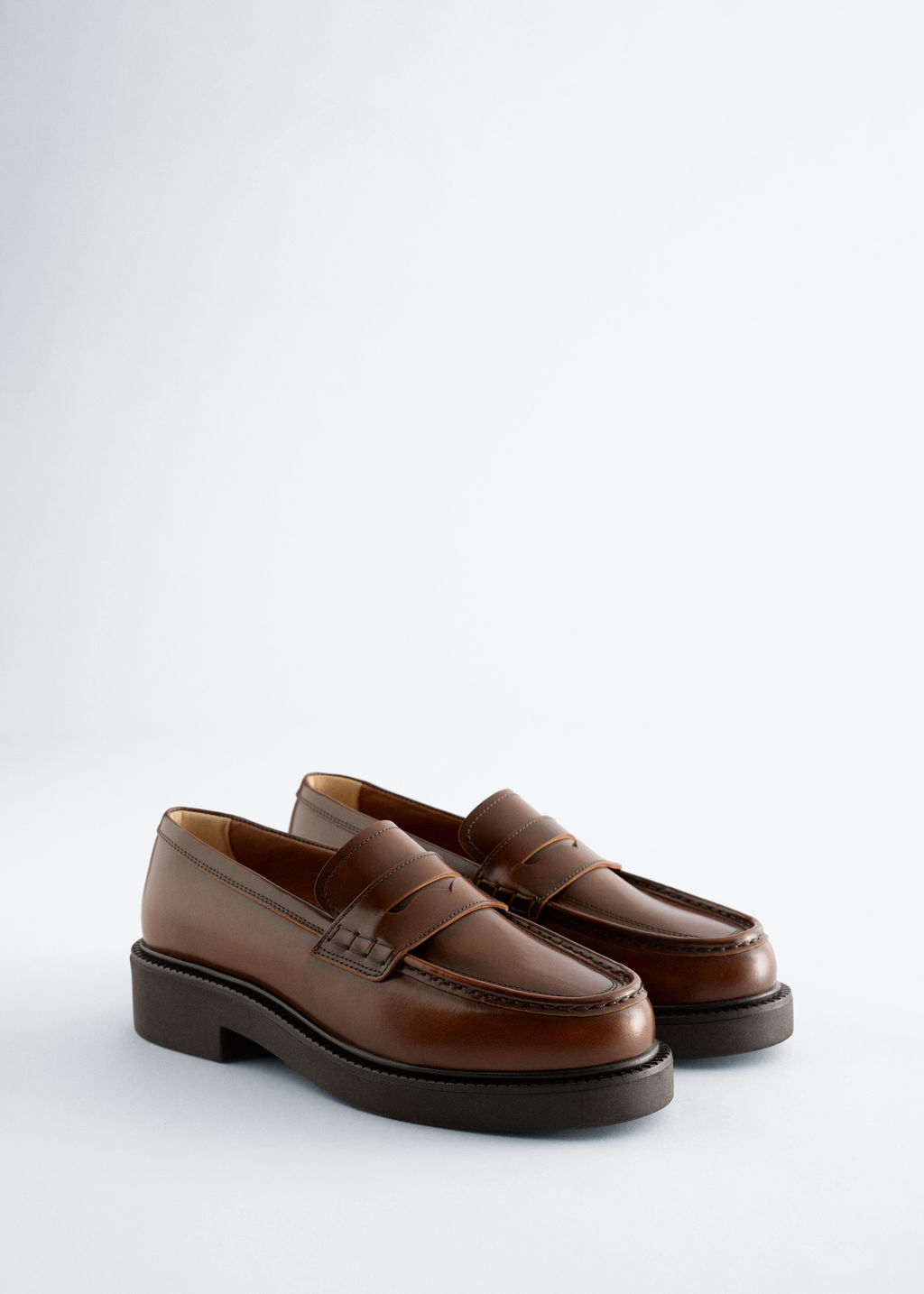 Chunky Leather Loafers - H&m фото 4