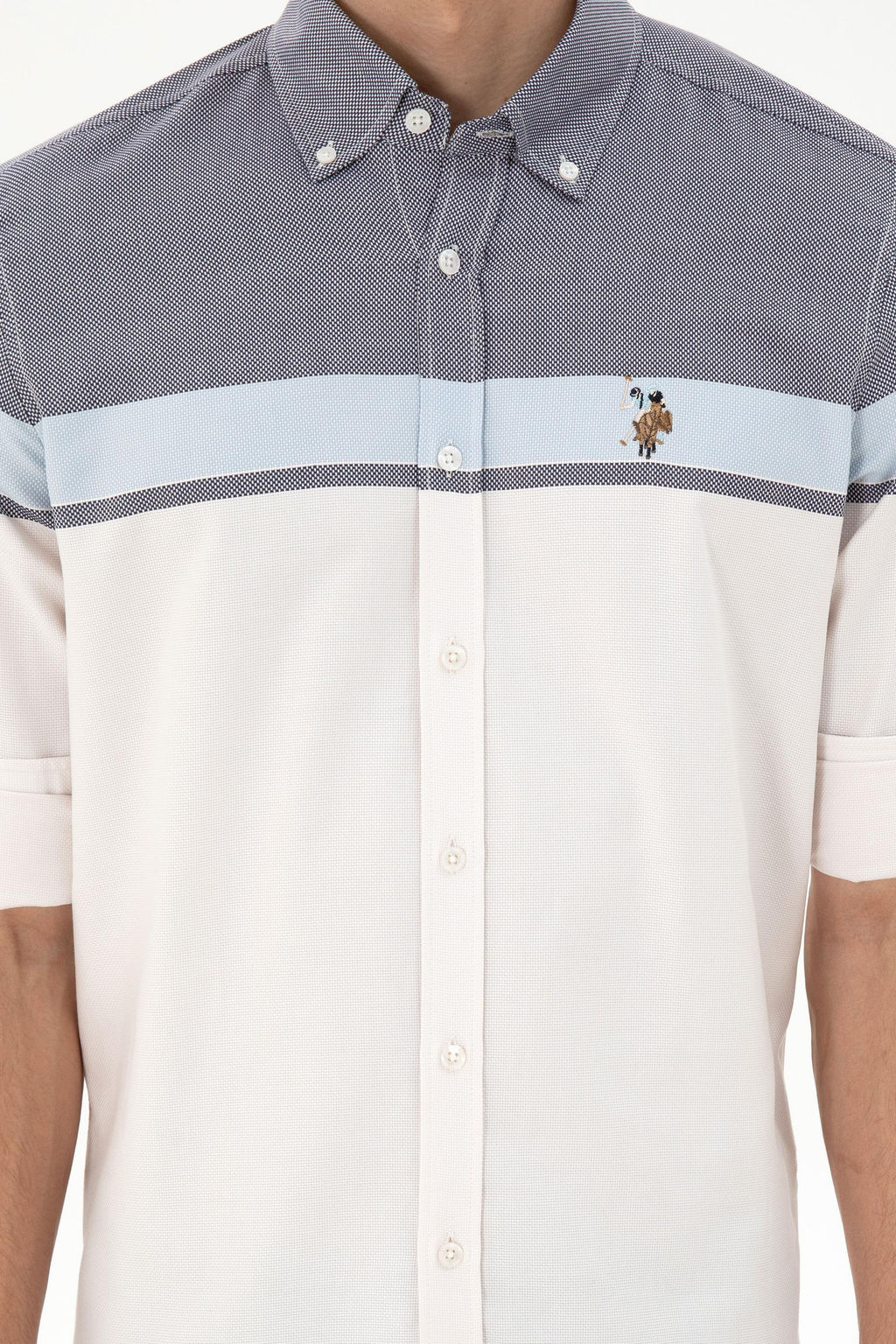 Мужская темно-синяя рубашка с длинным рукавом Неожиданная скидка в корзине - U.s. polo assn фото 6