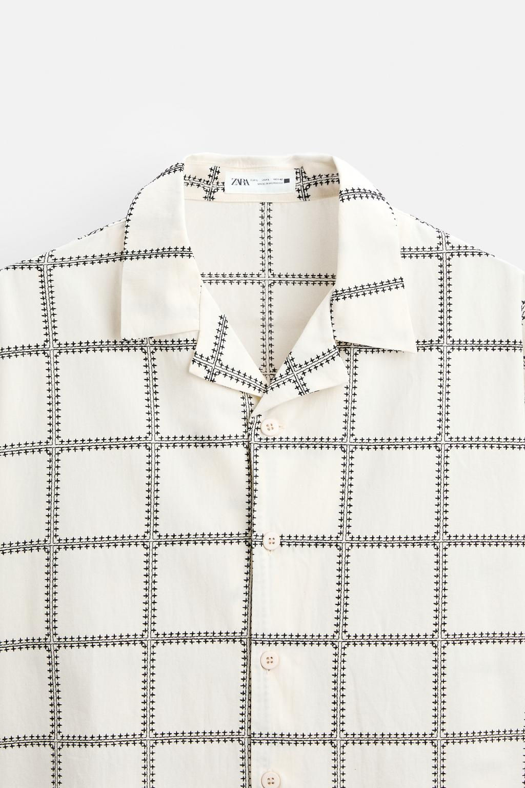 CHECK EMBROIDERED SHIRT - Zara фото 9