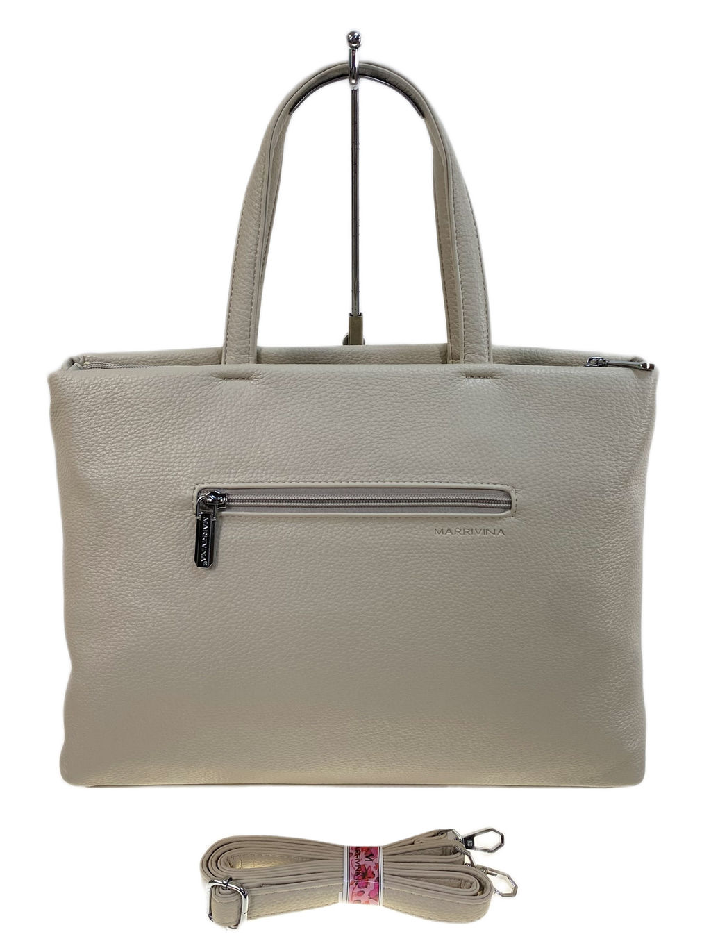 Женская сумка из искусственной кожи, цвет молочный - Greta фото 2