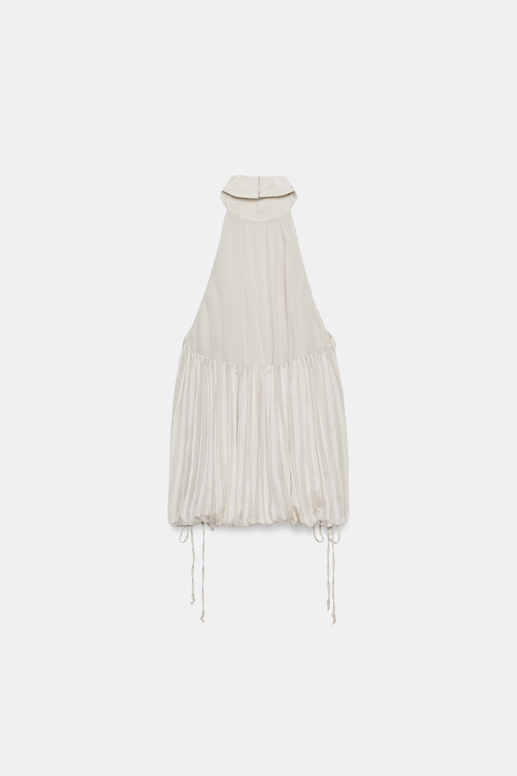 TOP HALTER PLISADO ZW COLLECTION / Perla / Beige - Zara фото 8