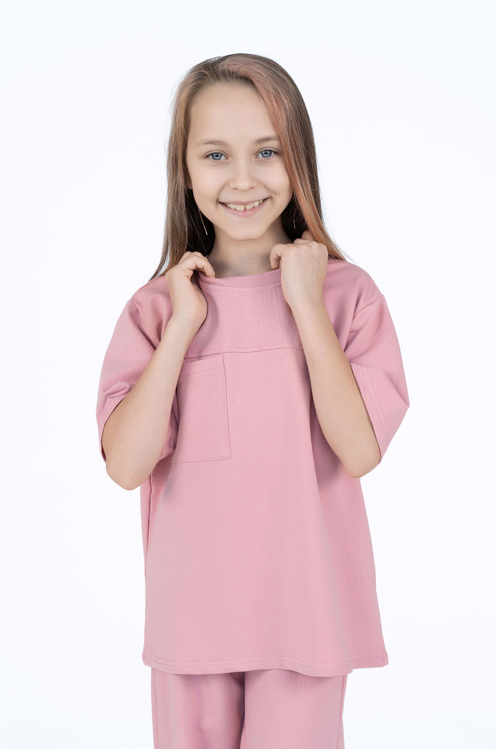 Костюм детский для девочки пыльная роза 7063 (122)