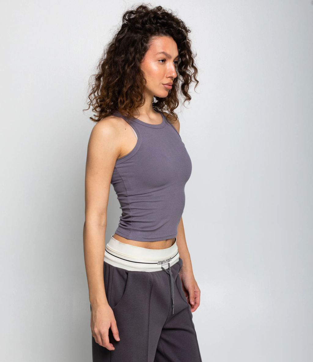 Майка #ОКТ1648, тёмно-серый - Dommod фото 2