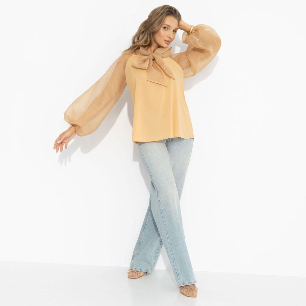 Блуза комбинированная с органзой, Больше, чем образ - Charutti фото 7