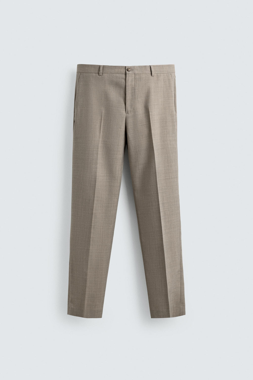 PANTAL?N TRAJE CONFORT CON LANA / Gris / Beige