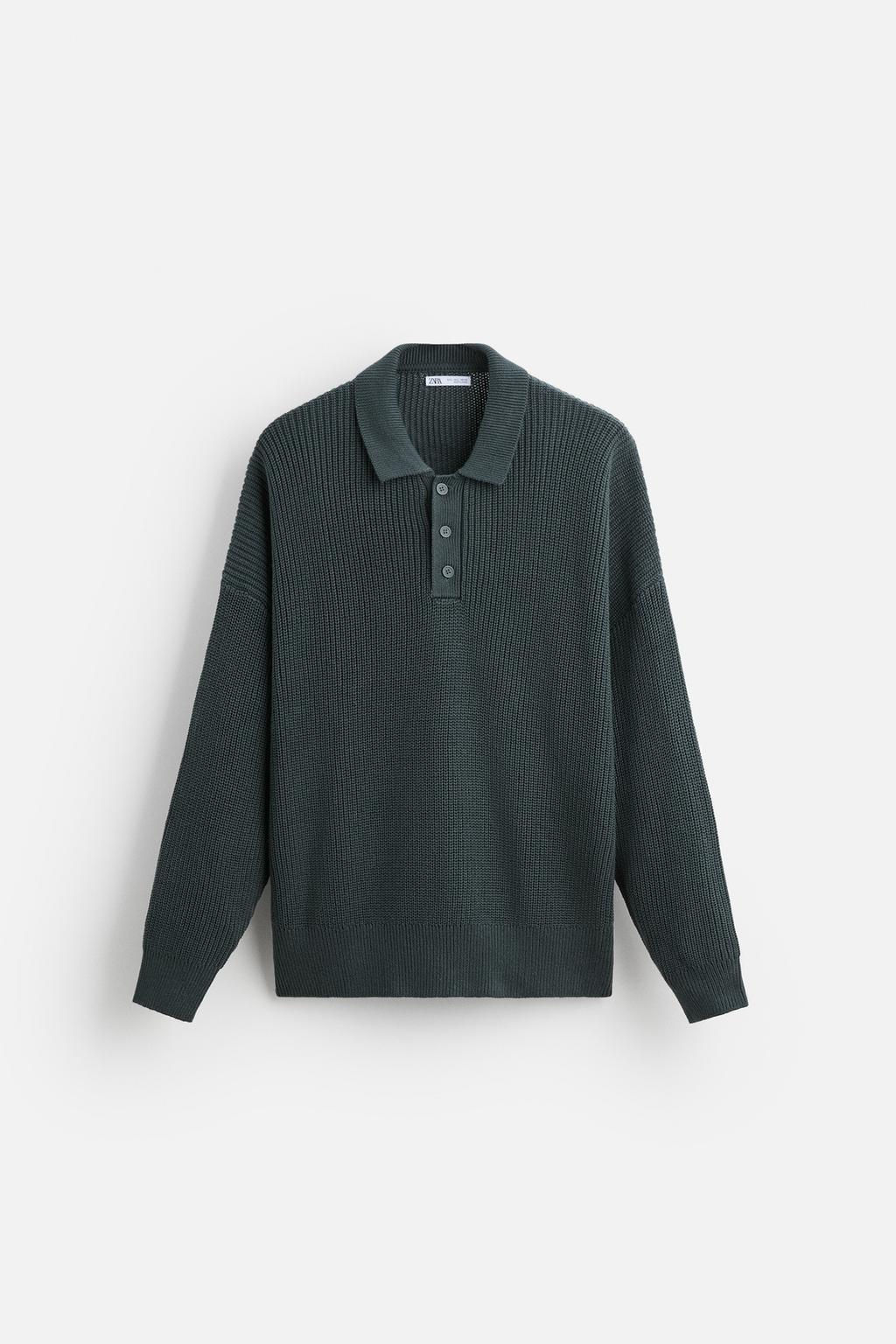 PURL KNIT POLO SHIRT - Zara фото 6