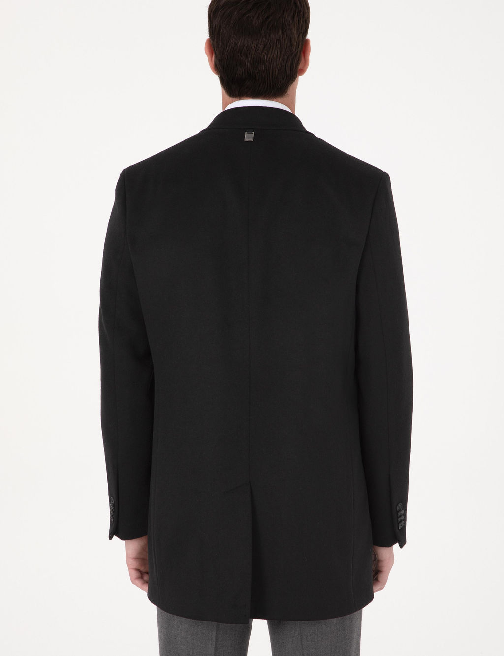 Siyah Ex Slim Fit Y_n Kar___ml_ Palto